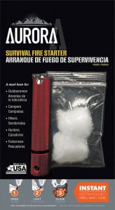 AFS190737 Aurora Survival Fire Starter Red Ferro Rod