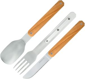 AKI01M00001 Akinod 12H34 Magnetic Cutlery Set - Olive Wood