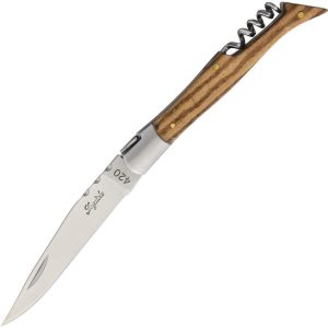 BALDUB042 Baladeo Laguiole Corkscrew - Zebra Wood 420 Stainless