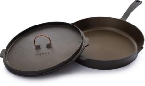 Barebones Living Cast Iron Skillet 12in Japanese Design - Copper