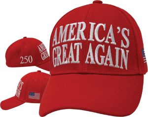 America's Great Hat Embroidered Six Panel Cap - Red