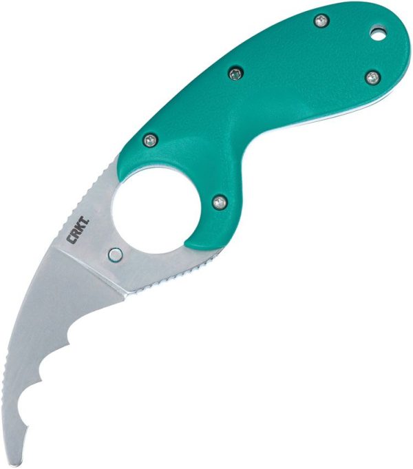 CR2511T CRKT Bear Claw Fixed Blade - Teal GRN Handle