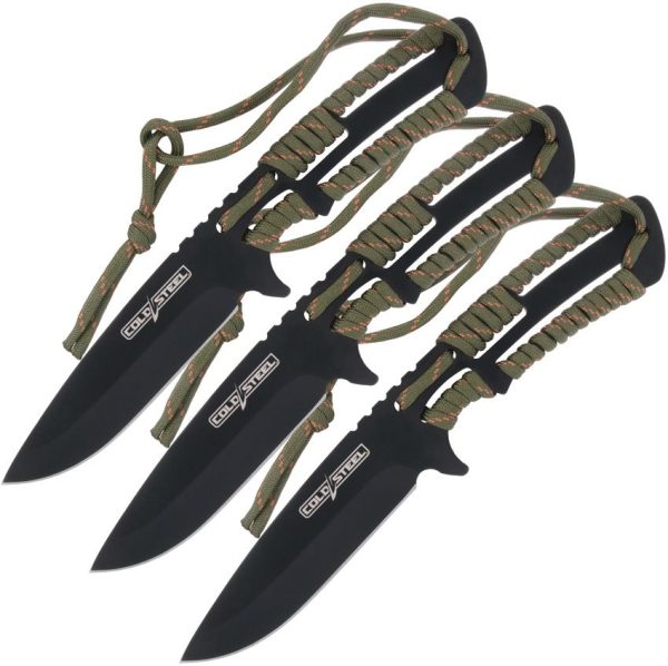 Cold Steel Throwing Knives 3-Pack - 4in Black Blade
