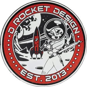 DRDPATCH D Rocket Designs Rocket Girl Patch - Glow in Dark