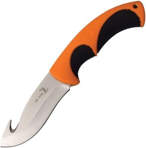 ER20002G Elk Ridge Guthook Fixed Blade - 4 inch 3Cr13 Orange Handle