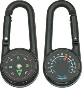 EXP17 Explorer Carabiner Compass Thermometer - Black