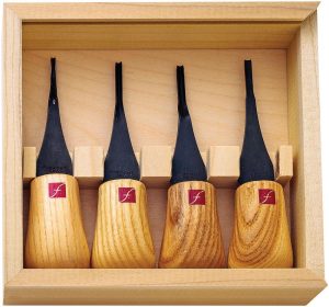 Flexcut Mini-Palm 4 Piece Carving Set High Carbon Steel Wood Handle