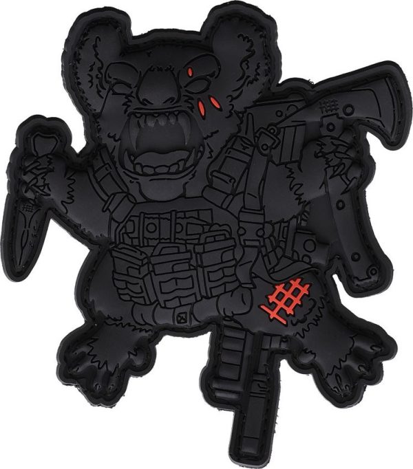HBBPS Halfbreed Blades Stealth Drop Bear Patch - Black PVC