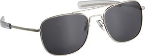 Humvee Military Pilot Sunglasses Silver - Matte Finish