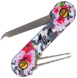 KBR253 KeyBar Pink Camo Aluminum Key Organizer Clip