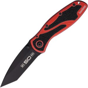 KS1670K50W Kershaw Blur Linerlock Assisted Red 50th Folding Knife