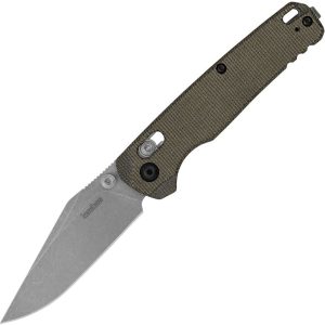 KS6106 Kershaw Bel Air DuraLock Folding Knife CPM MagnaCut Green Micarta