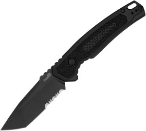 KS7105 Kershaw Auto Launch 16 Black Cerakote Tanto Knife