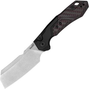 KS7850RDSW Kershaw Auto Launch 14 Stonewash Red Carbon Fiber