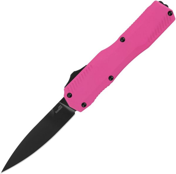 KS9000PKBLK Kershaw Auto Livewire OTF Pink Black Oxide MagnaCut