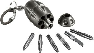 LionSTEEL EGGIE Keychain Multi Tool Gray Titanium Carabiner