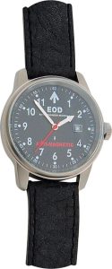 M2156 EOD Military Watch 40mm Stainless Steel - Black Leather Band