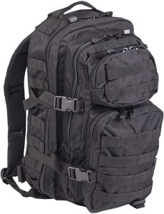 M4336 Mil-Tec Small Assault Pack Black 20L Tactical Backpack MOLLE