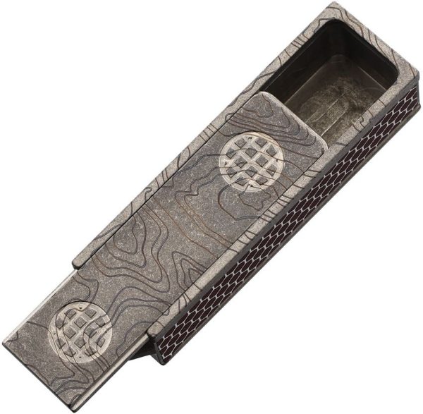 Maratac Titanium Match Slide Box - Topographic Design