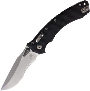MCT16077 Microtech Amphibian Ram Lok - Black G10 Serrated