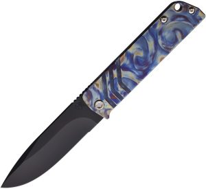MD2144PD03A2 Medford Antik Framelock S45VN DLC Flame Folding Knife USA