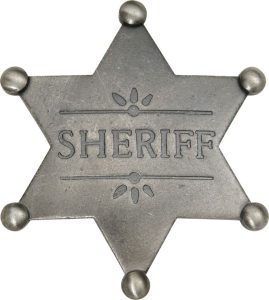 Badges Of The Old West Sheriff Badge - Silver-Plate Brass
