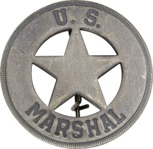 Badges Of The Old West US Marshal Circular Badge - Brass