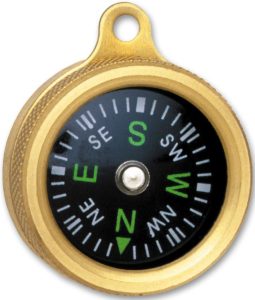 MR1147 Marbles Pocket Compass Brass Luminous Dial