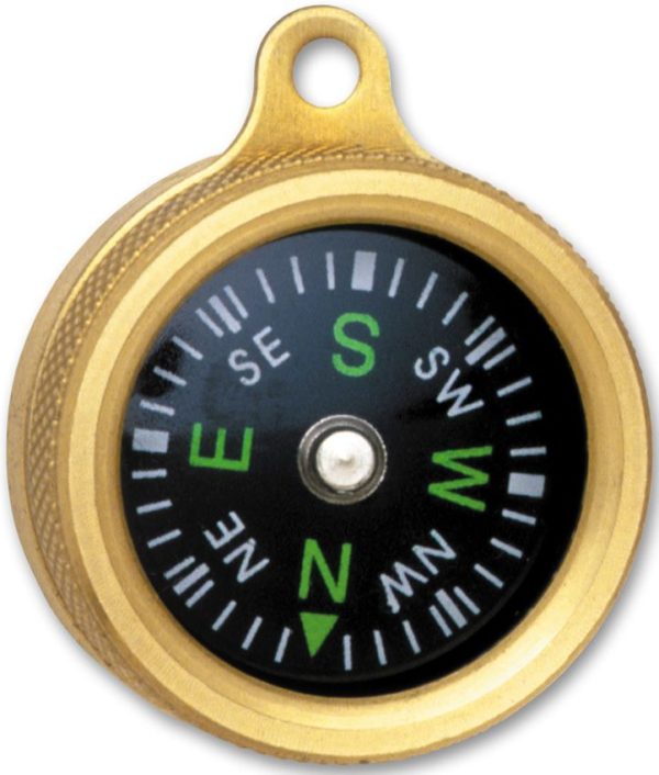 Marbles Pocket Compass Brass Luminous Dial