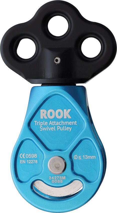 NOT34201ST Notch Equipment Rock Swivel Pulley 28kN Black Blue Rope