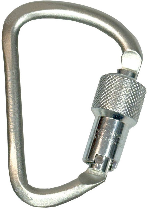 NOT99565 Notch Equipment D Steel Carabiner - 3600 lb Auto Lock