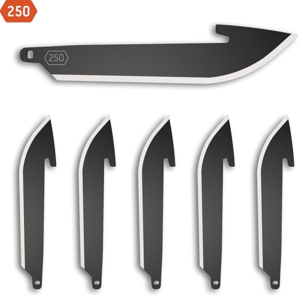 Outdoor Edge 250 Drop Point Blade 6pk - Black Oxide Coating