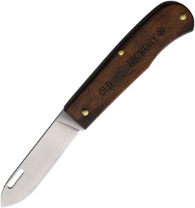 OH7022 Old Hickory Outdoor Slip Joint Folding Knife 1075HC Steel Brown Wood
