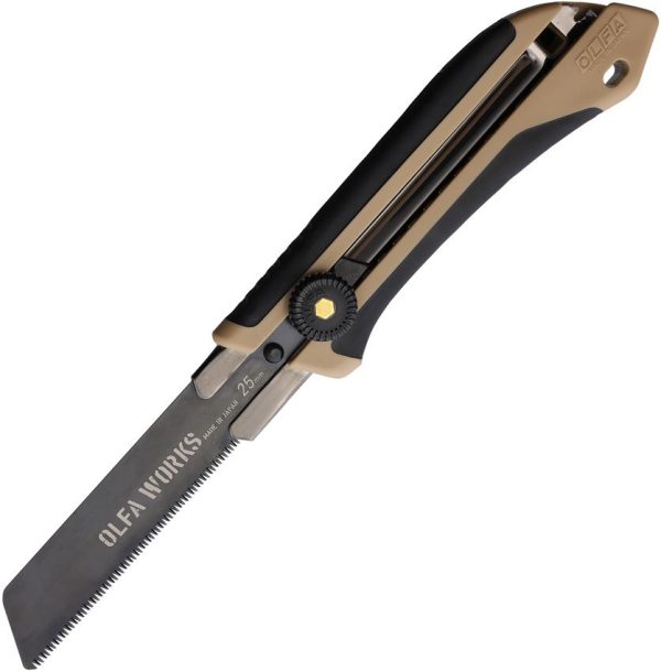 OWBCS1SB OLFA WORKS Bushcraft Saw Sand - Rachet-Lock