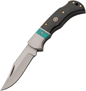 PA203550 Pakistan Black Mesa Lockback Folder - Buffalo Horn Handle
