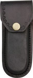 PA3326BK Pakistan Black Leather Belt Sheath - 5 Inch Capacity