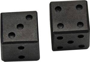 PA4438 Pakistan 2Pc Forged Dice Set - Metal with Pouch