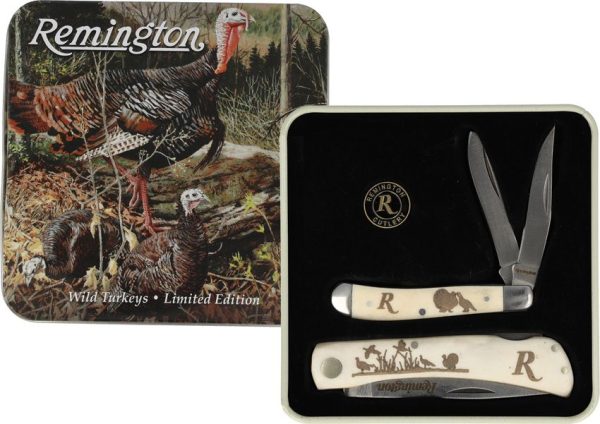 R15687 Remington Turkey Tin Collector Gift Set - Bone