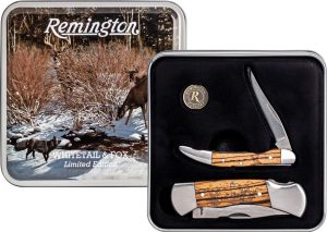 R15716 Remington Whitetail & Fox Gift Set - Olive Wood