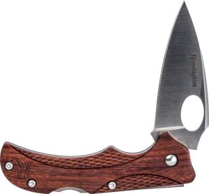 R15728 Remington Woodland Linerlock - Brown Wood Handle