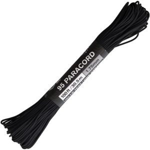 RG1325H Atwood Rope MFG 95 Paracord Black 100ft Spool