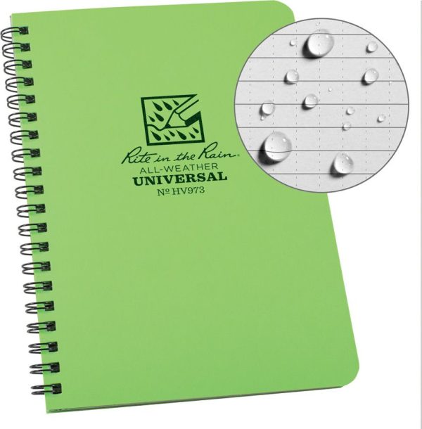 Rite in the Rain Hi-Vis Side Spiral Notebook - Green