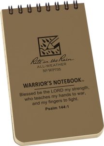 RITRWP735 Rite in the Rain Warriors Notebook 3x5.25 - Coyote Tan