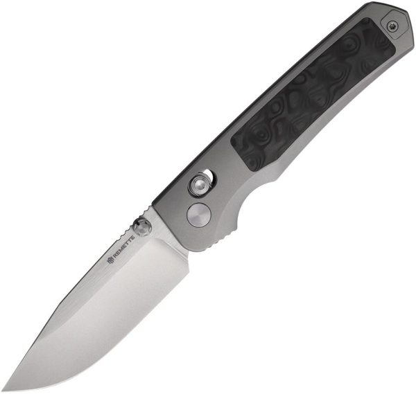 REMETTE Aurora Crossbar Lock CF Folding Knife M390 Titanium