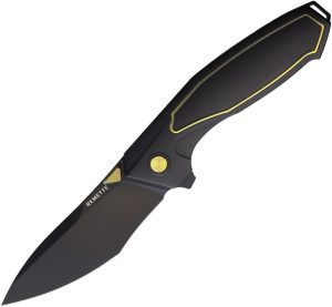 RMTRTKF1 REMETTE Kingfisher Framelock Ti Folding Knife M390 Black Titanium