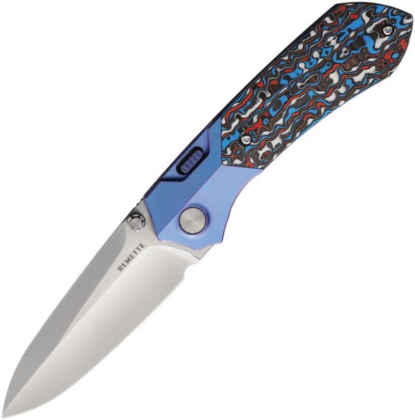 REMETTE Meteor Button Linerlock Titanium Folding Knife