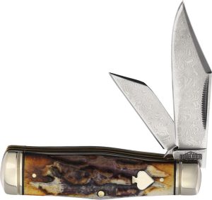 RR2527 Rough Rider Coke Bottle Damascus - Cinnamon Bone