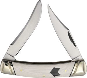 RR2544 Rough Rider Arctic Fox Small Moose White Micarta