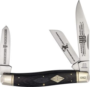 RR2648 Rough Rider 30th Anniversary Stockman 8" Folding Knife Black Pakkawood