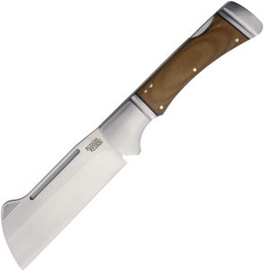 Rough Rider Camp Side Cleaver Brown Micarta Lockback